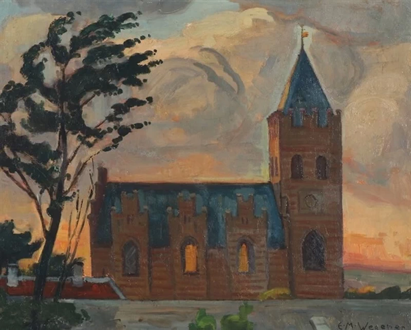 Lili Elbe - church, in, evening, light